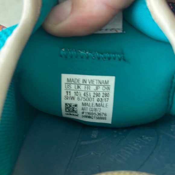Adidas Tennis 🎾 HU 🧩 Pharrell Teal Size US 11 - Picture 7 of 7